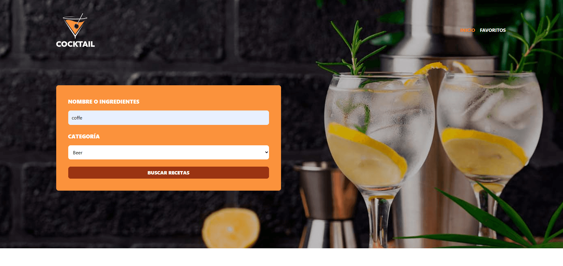Captura de pantalla de Buscador de Bebidas
