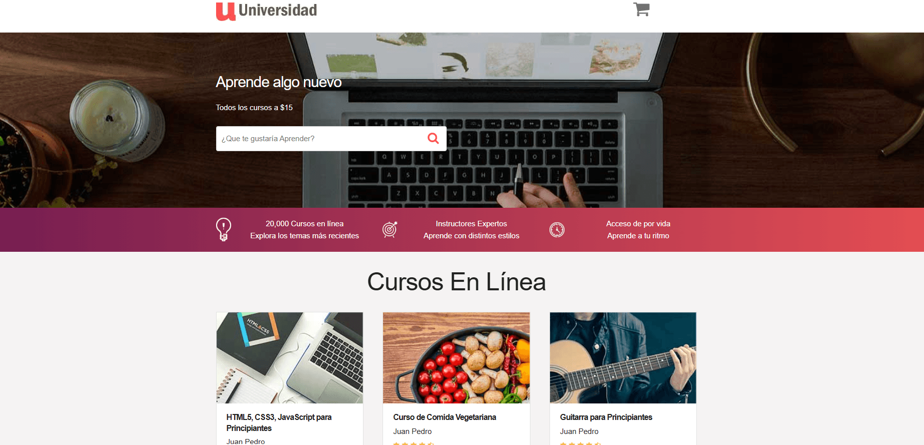 Captura de pantalla de Cursos