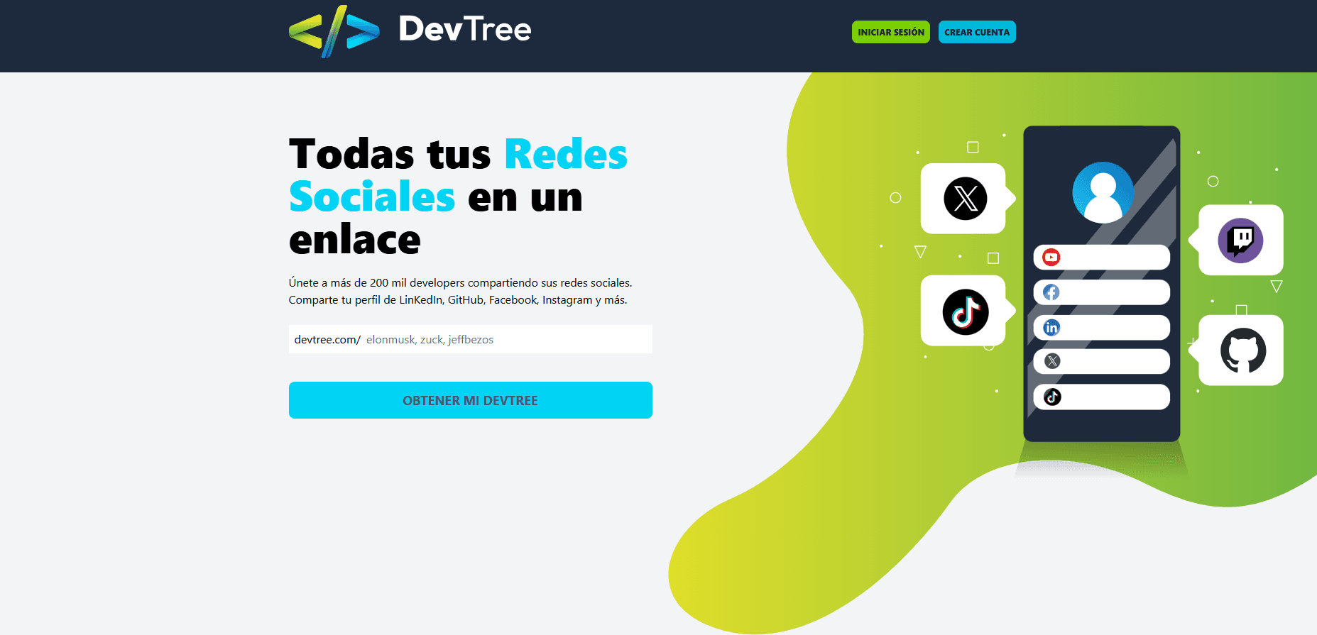 Captura de pantalla de DevTree